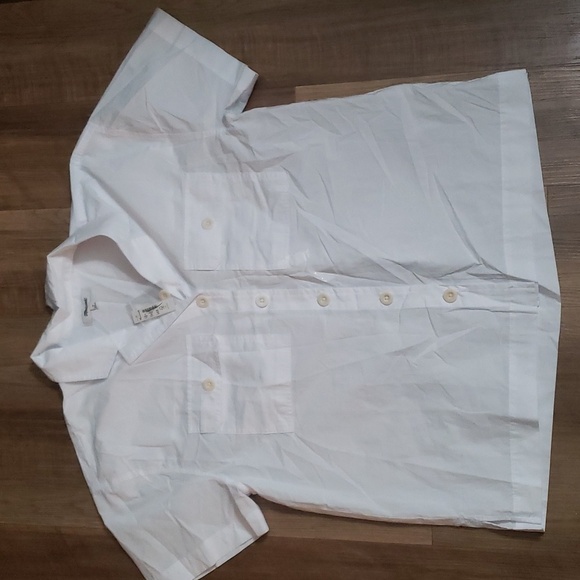 Madewell Signature Poplin Camp Shirt White Minimalist Button Down - Picture 3 of 4